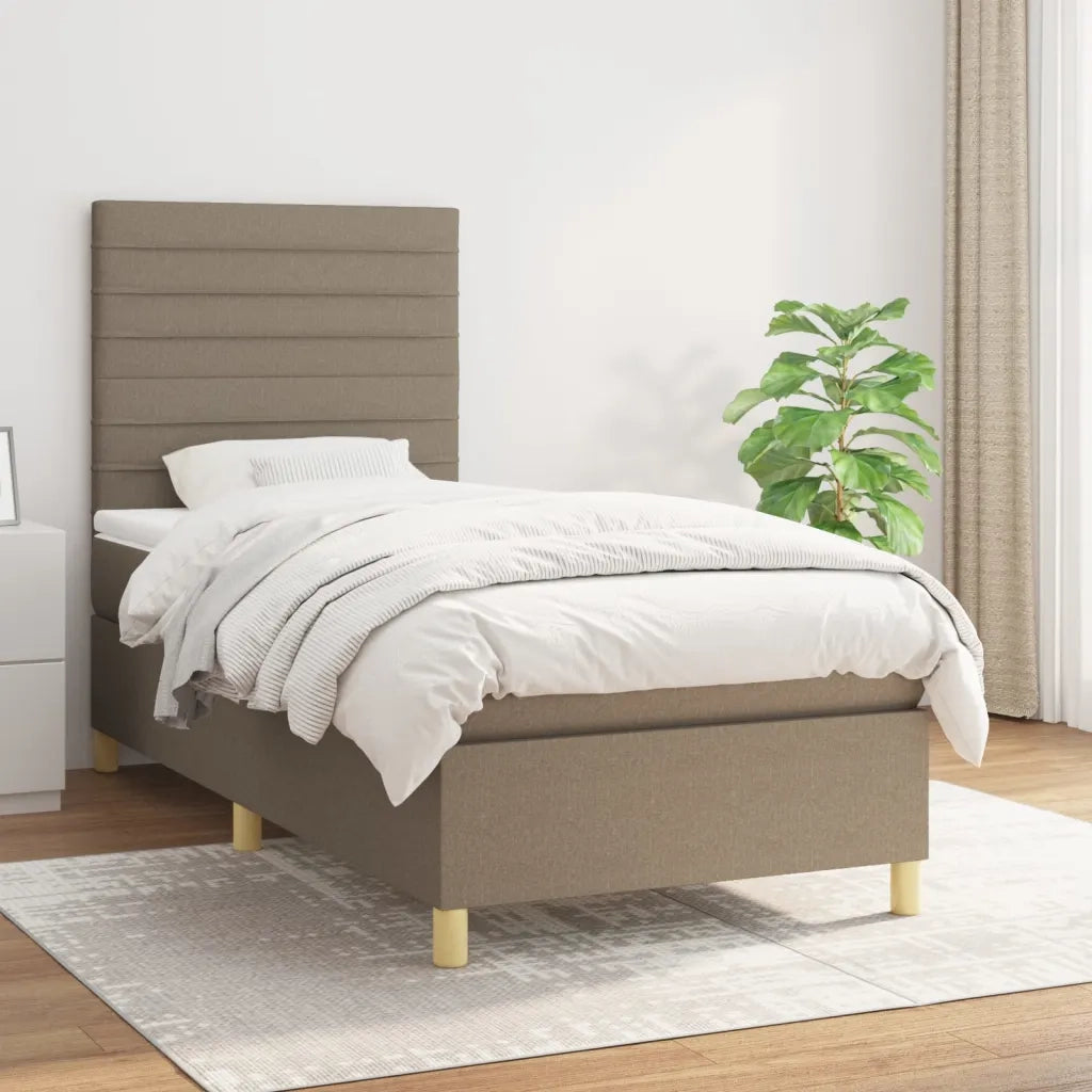 Giroletto a Molle con Materasso Tortora 80x200 cm inTessuto 3142373