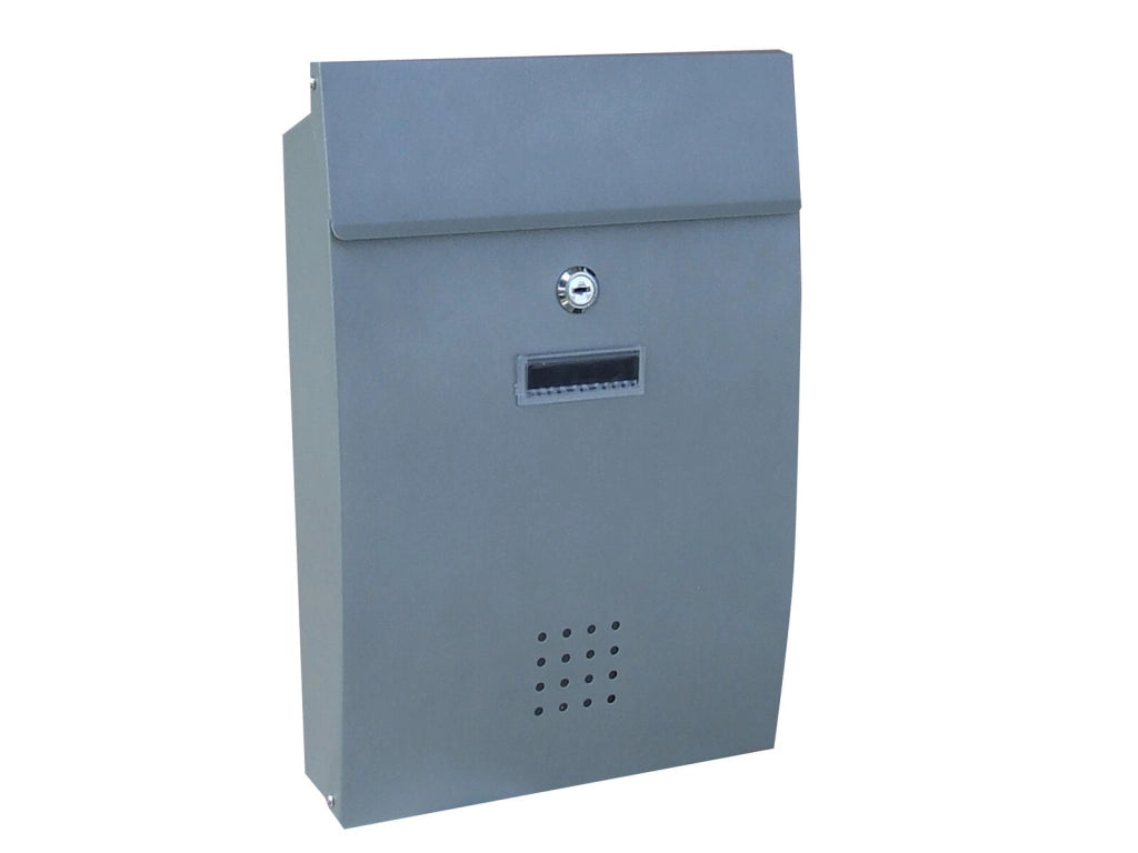 Lifter 64524 Pechino Cassetta Postale da Muro in Lamiera Zincata Verniciata Antiruggine Formato Rivista colore Grigio Chiaro