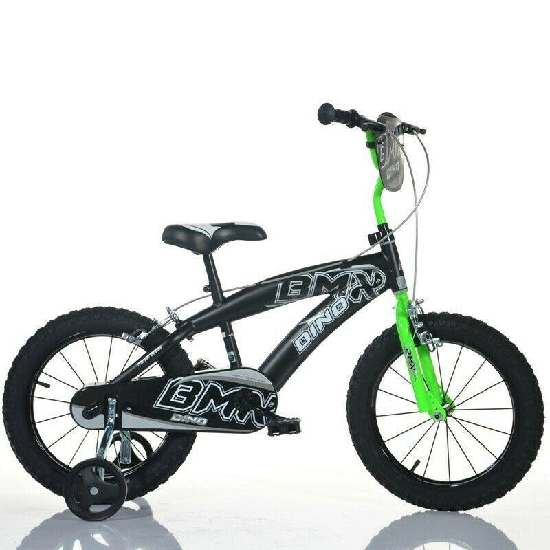 BICICLETTA DA BIMBO BMX IN COLORE NERO E VERDE 4 - 6 ANNI