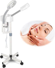 Stomatore professionale con 5x lampada LED per aumento di visibilità per salone di bellezza - apparecchio stomatico 2 in 1