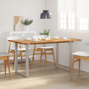Tavolo da Pranzo 154x80x76 cm in Legno Massello di Acacia