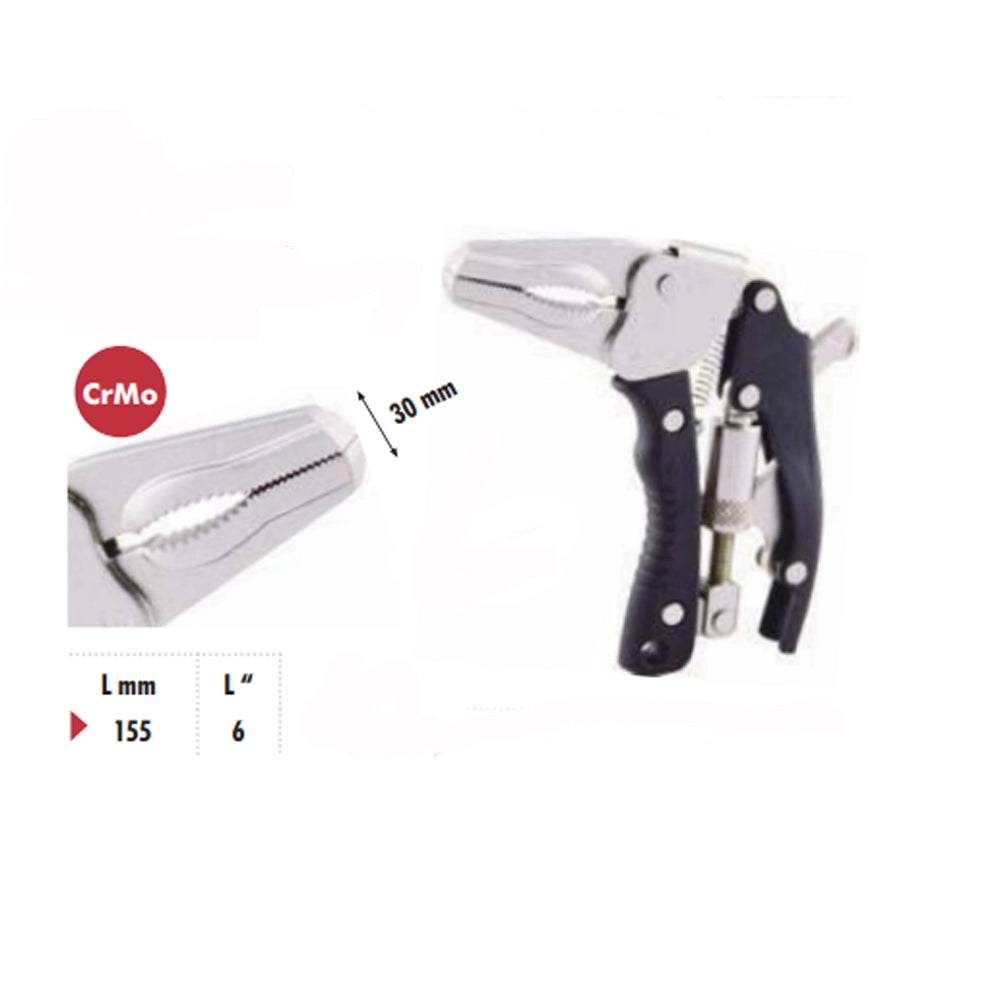 PINZA TENAGLIA REGOLABILE AUTOBLOCCANTE A PISTOLA L:155mm APERTURA 42mm DOGHER 2790-011