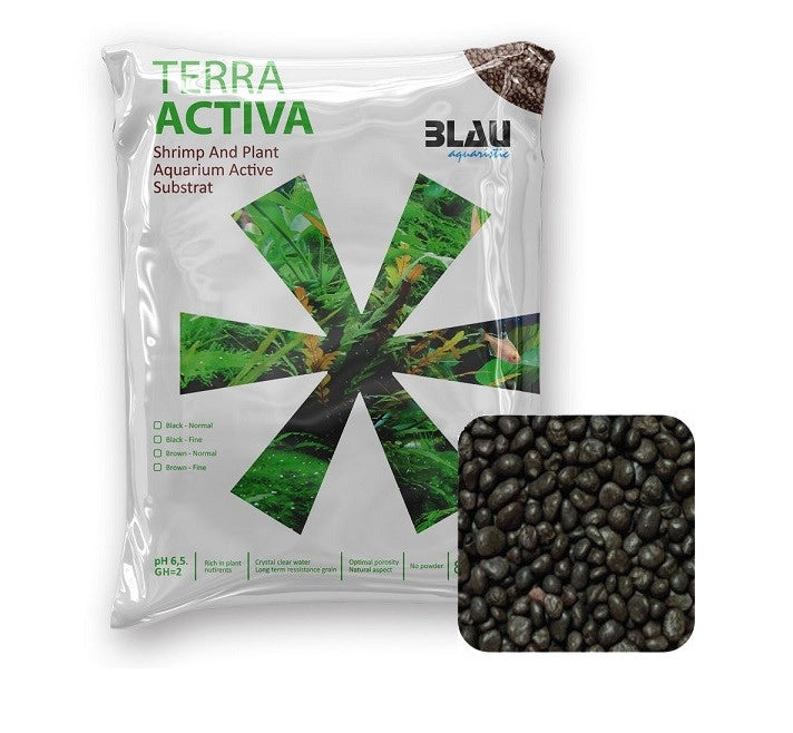 Blau Aquaristic Terra Activa Brown Fine 1-2mm 8L - substrato fertile per acquari piantumati