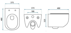 Vaso Wc Sospeso Rea Carter 24cm Rimless