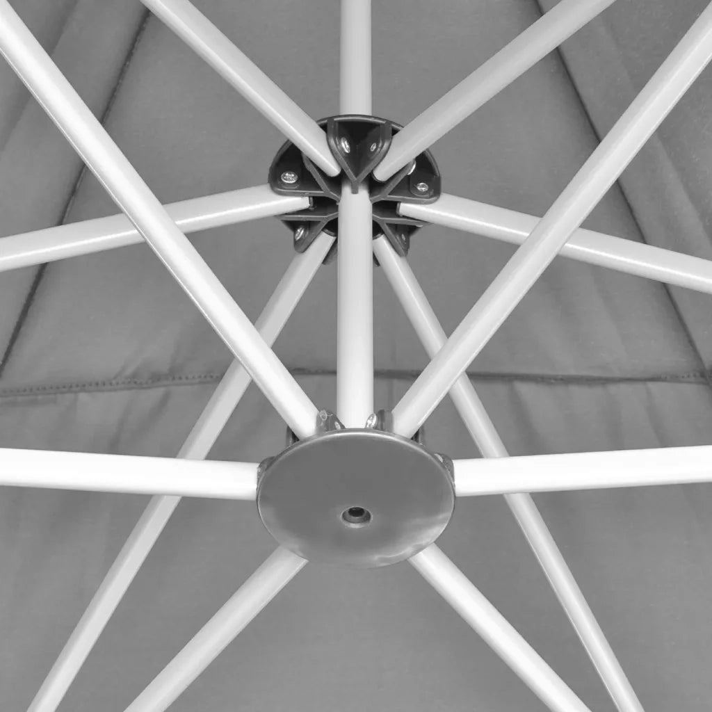 Gazebo Pieghevole Esagonale Pop-Up Grigio 3,6x3,1 m 42108