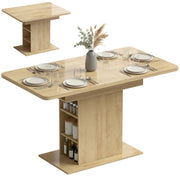 Tavolo da pranzo allungabile rettangolare per 4-6 persone ¨C zephmum ¨C legno naturale 110-130 cm