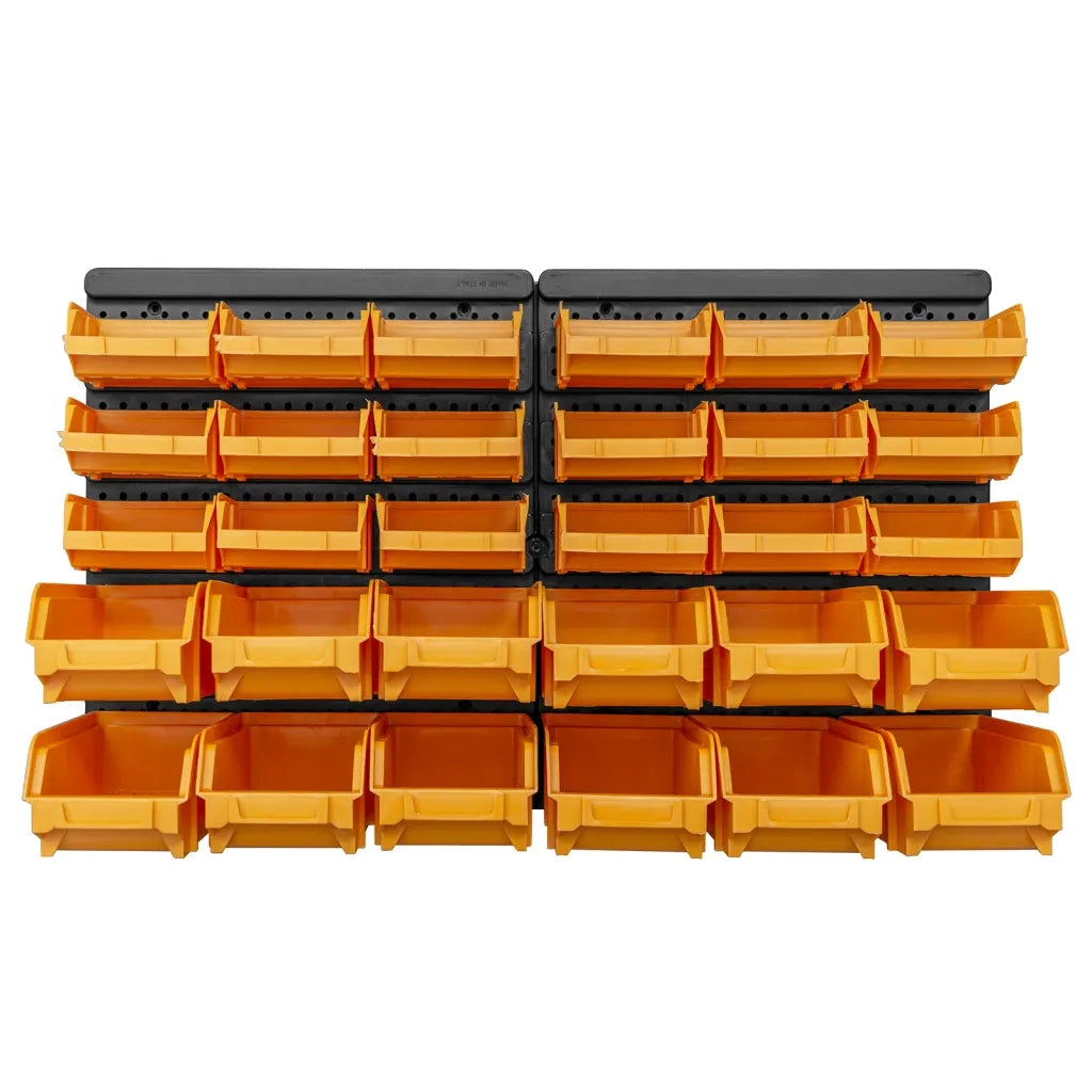 Kit Contenitori 32 pz con Pannelli a Parete Giallo e Nero cod mxl 61317