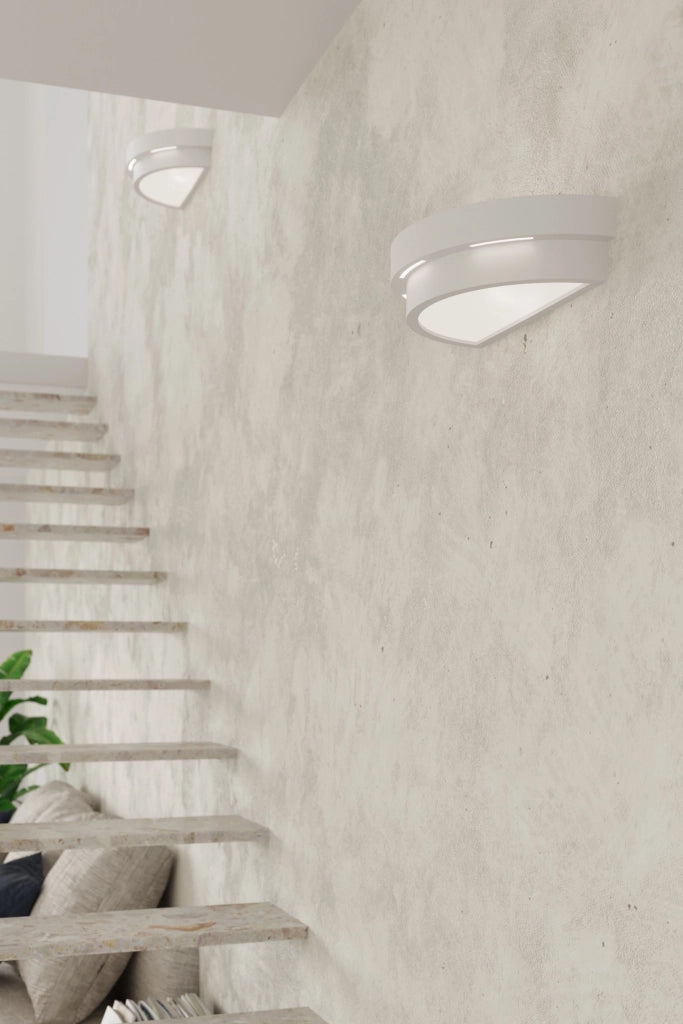 Applique ceramica bianca Pure Lume Solaro 2xE27 IP20