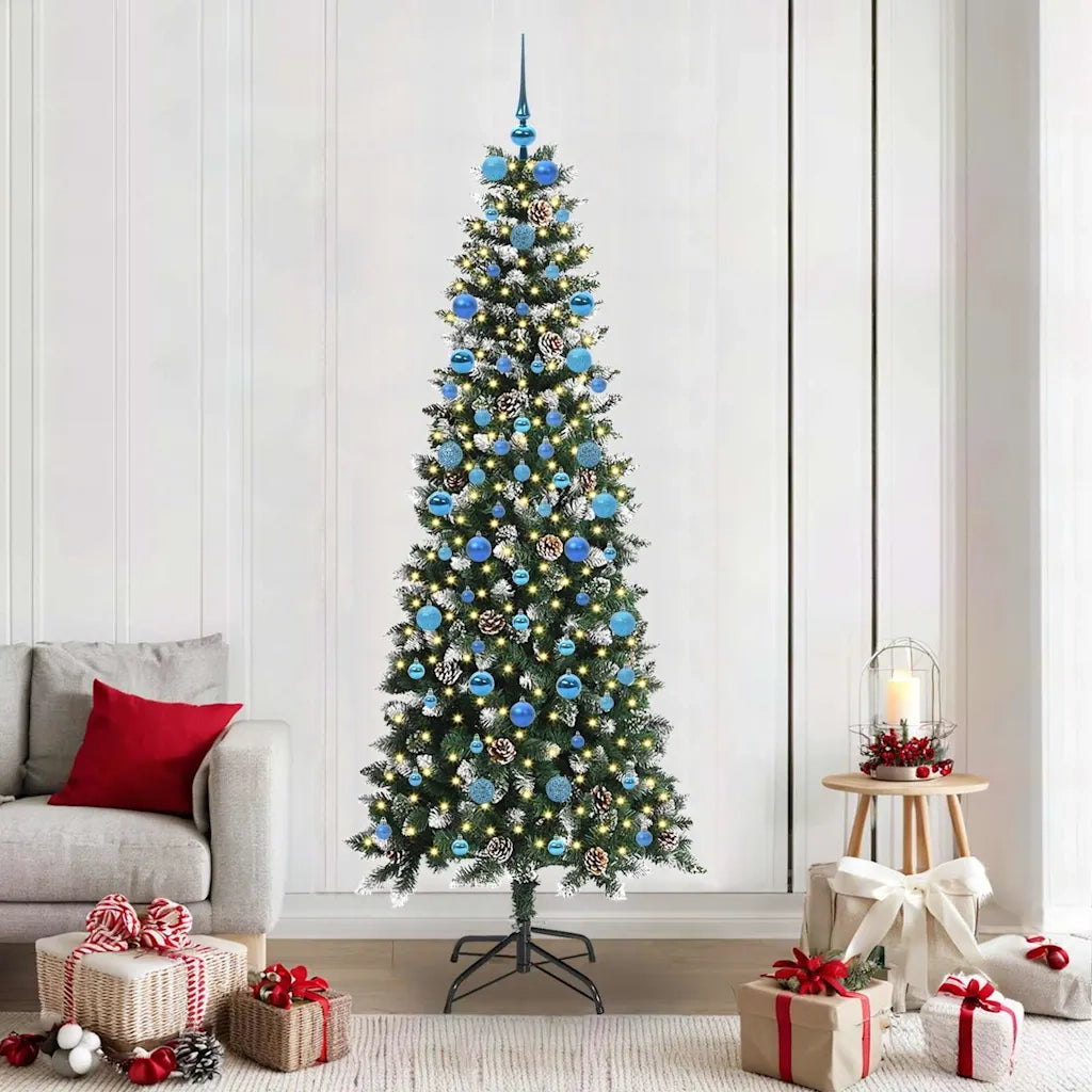 Albero di Natale | Decorazioni natalizie artificiale con 300 LED Verde 210 cm