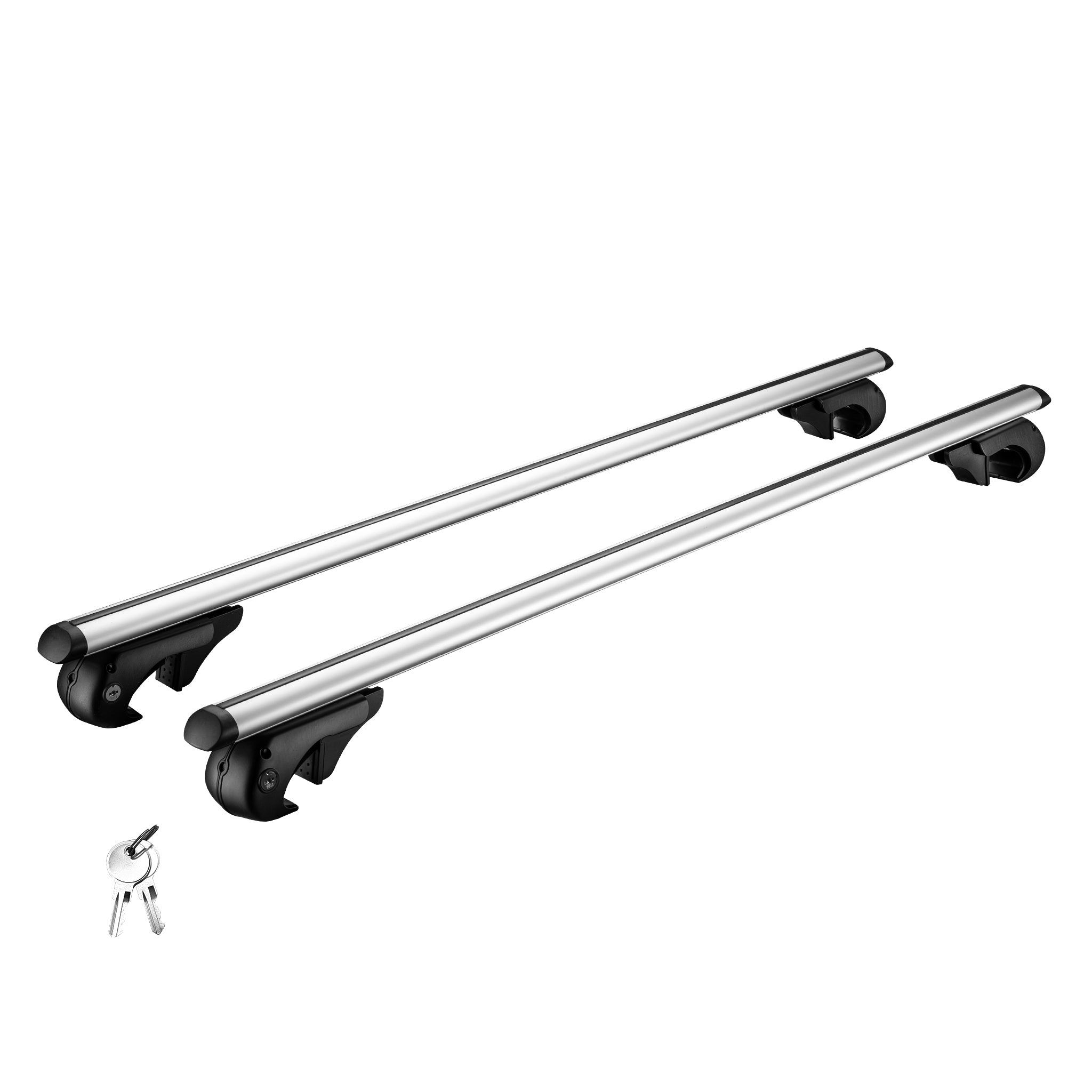 Barre portapacchi universali 120 cm, portapacchi auto universale fino a 90 kg, in alluminio, robusto porta bagagli tetto auto