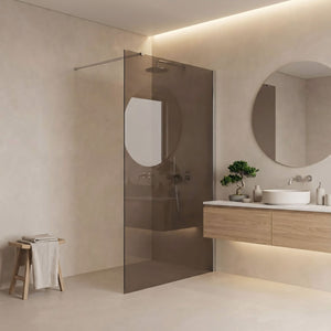 Parete Doccia Rea Flexi Brown / Chrome 90