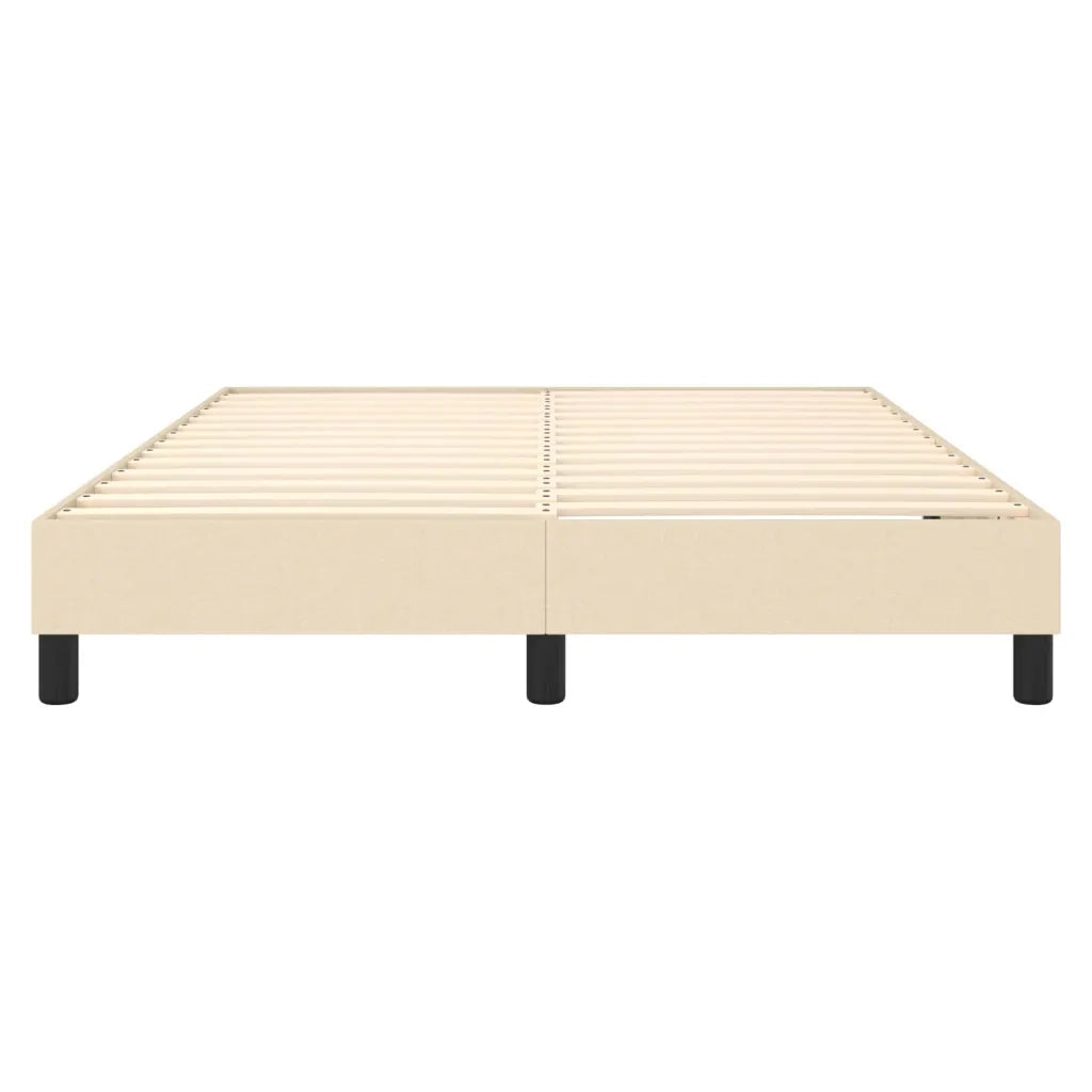 Struttura Letto a Rete a Molle-Giroletto Crema 140x200 cm in Tessuto 594985
