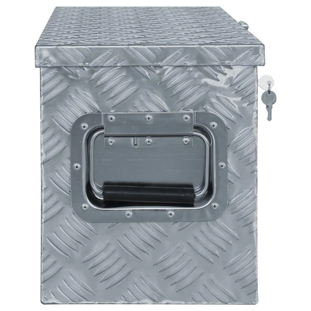 Scatola in alluminio argentato 76,5 x 26,5 x 33 cm 02_0003207