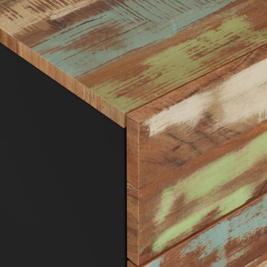 Comodino 50x33x62cm Legno Massello Recupero e Legno Multistrato 350662