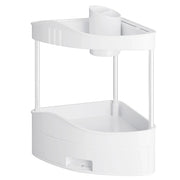 Scaffalatura Angolare 2Ripiani 1Cassetto Unità di Mensole Cucina Bagno Multiuso Bianco
