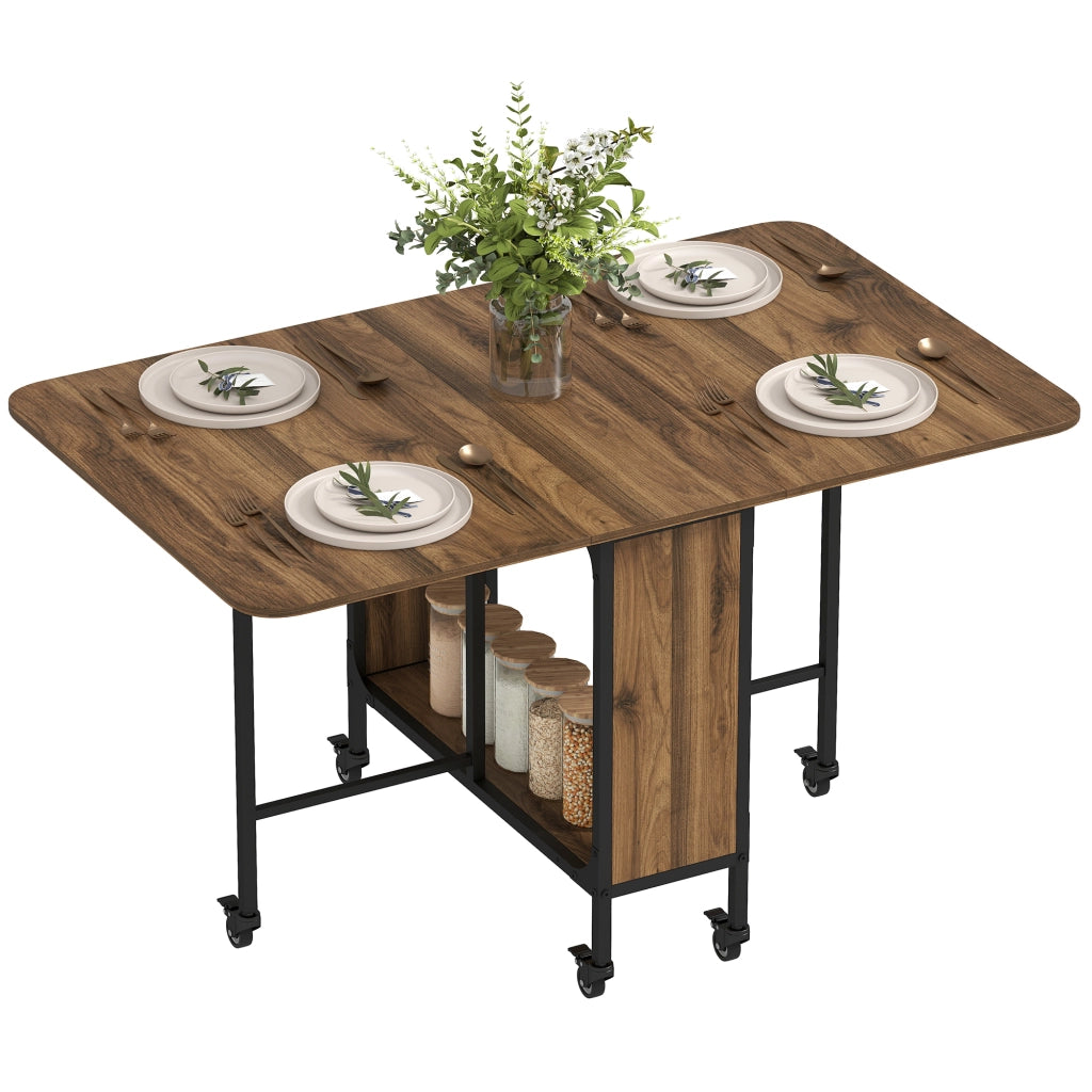 Tavolo pieghevole ¨C zephmum ¨C 130x80x74 cm marrone legno