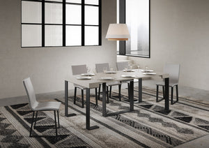 Consolle Allungabile 90-300x40x77 cm Futura Cashmere Telaio Antracite