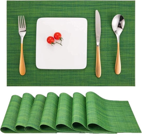 Accessori di stile per la zona giorno - Set di 8 placemats lavabili - Resistente al calore - Antiscivolo - Resistente alle abrasioni
