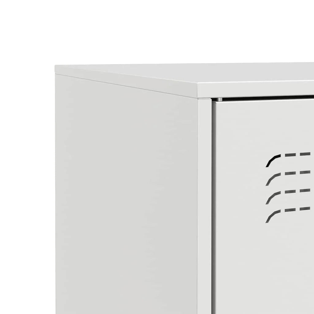 Buffet credenza cassettiera armadio mobile contenitore organizer per cucina soggiorno salotto 67 x 39 x 73 cm acciaio bianco 02_0030386