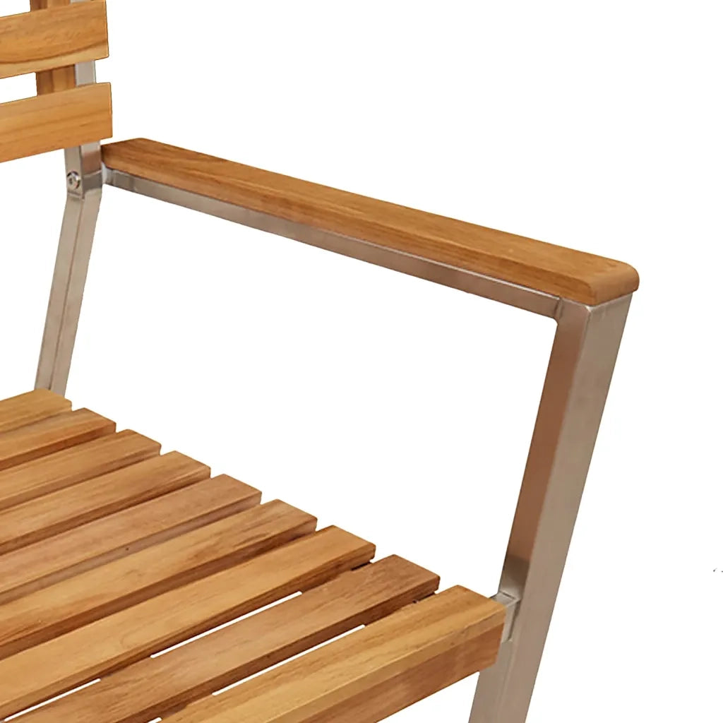 Sedia da Giardino 4 pcs Olio Naturale Legno di teak solido 42006200