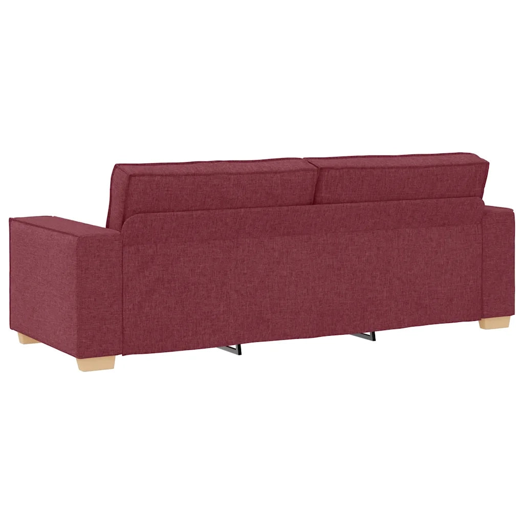 vidaXL Set di Divani 2 pz con Cuscini Rosso Vino in Tessuto