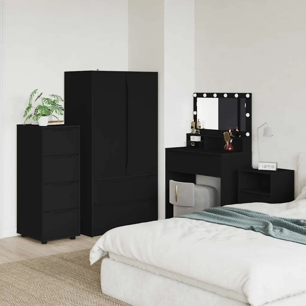 Armadio Nero 40 x 48 x 105 cm Legno multistrato