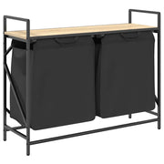 Cesto della Biancheria 2 Scomparti con Ripiano Rovere Sonoma CFW3502620