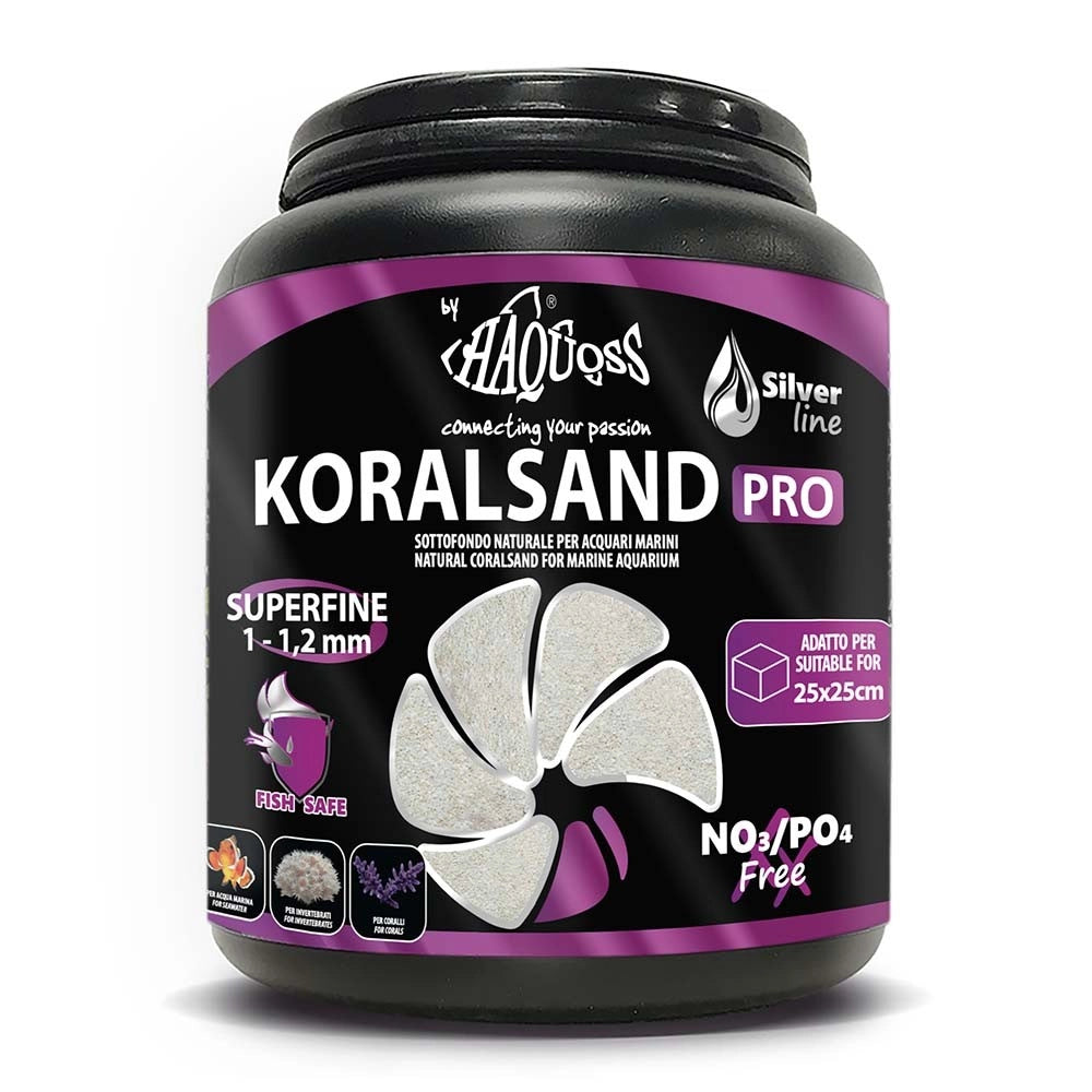 Haquoss KoralSand Pro 1-1,2mm - substrato naturale per acquari marini Formato: 2 L