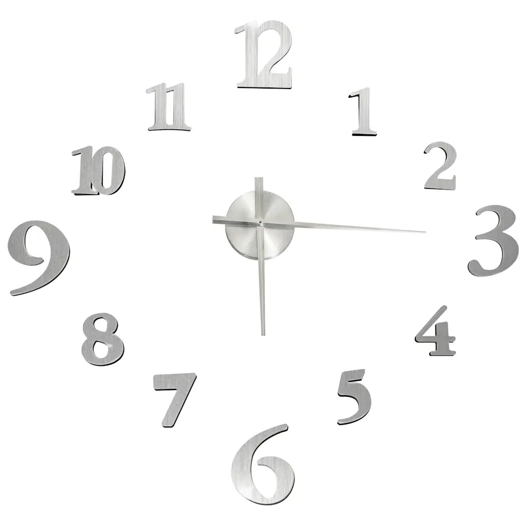 Orologio da Parete 3D Design Moderno Argento 100 cm XXL 325152