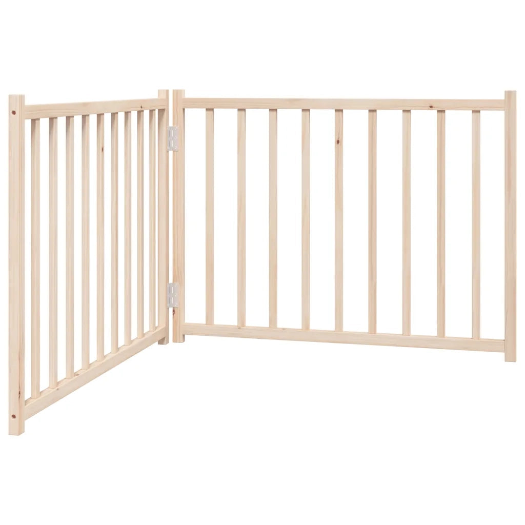 Cancello per Cani Pieghevole 2 Pannelli 160 cm Massello Abete CFW7254252