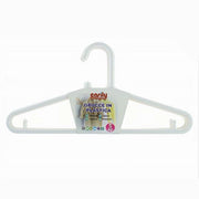 Trade Shop - Set 5pz Grucce Stampelle Appendiabito In Plastica Bianca Pantaloni Giacche 87688 -