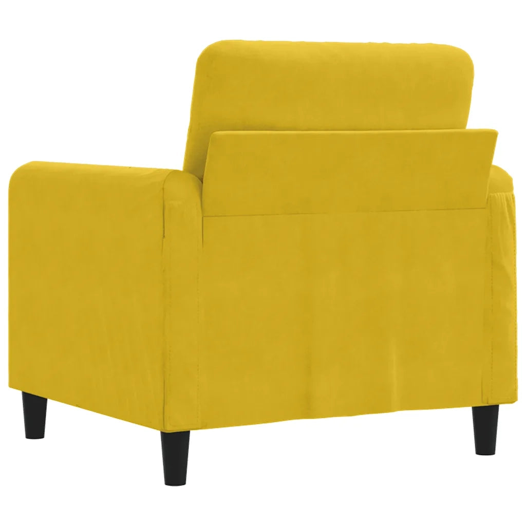 Poltrona Giallo 60 cm Velluto 359428