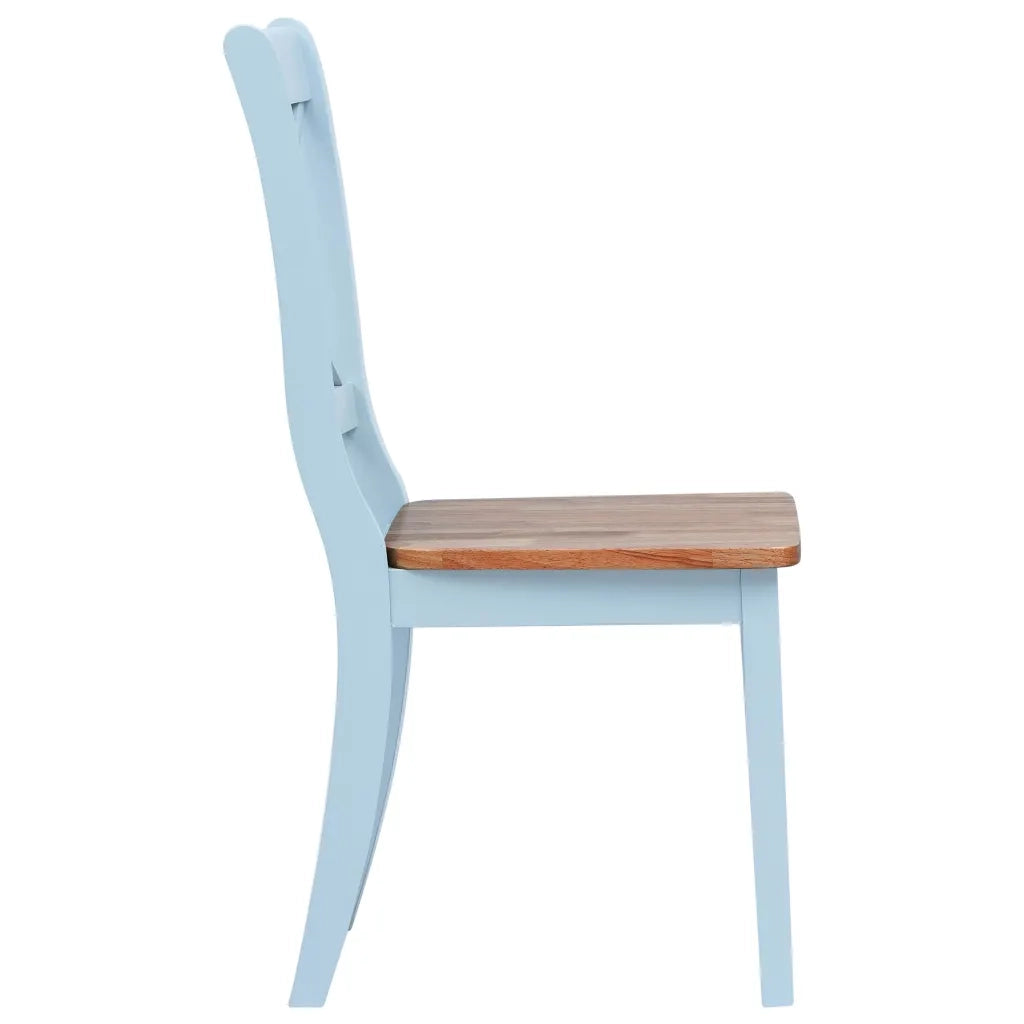 Sedie da Pranzo 6 pz Grigio e Legno Chiaro in Massello di Hevea cod mxl 10064