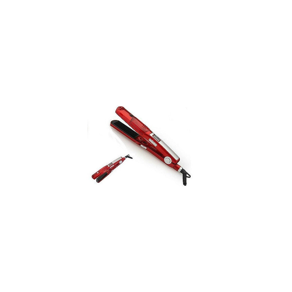 Trade Shop - Piastra In Ceramica Per Stiratura Capelli A Vapore Ioni 200°c Lisci Parrucchiere -
