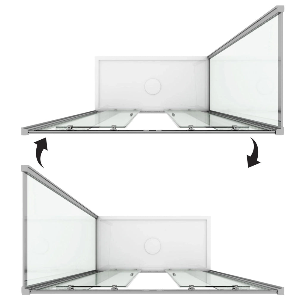 Box Doccia 80x180 CM H185 stampato C mod. Replay Duo 2 Ante