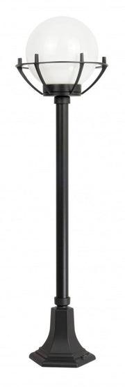 Lampada da giardino 102cm sfera 25cm E27 nera IP43