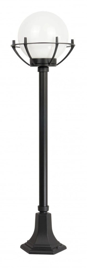 Lampada da giardino 102cm sfera 25cm E27 nera IP43