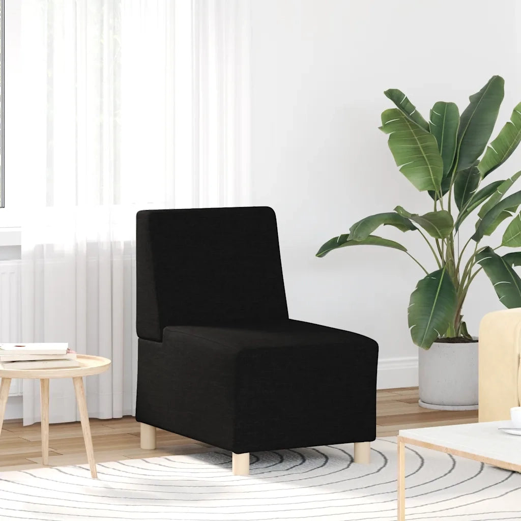 vidaXL Divano componibile senza braccioli nero 55 cm in tessuto