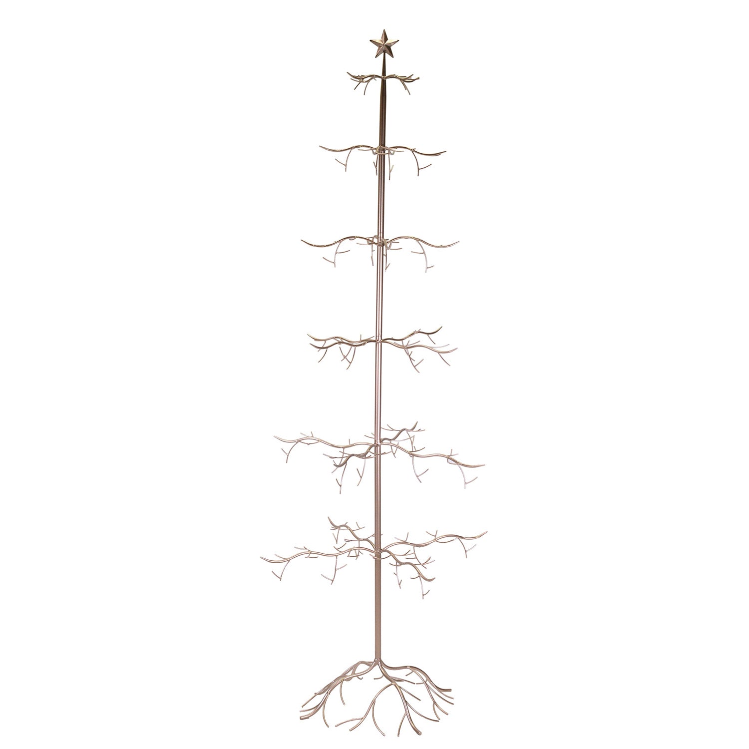 Albero Espositore di Natale in Metallo rame cm 73x73xh200