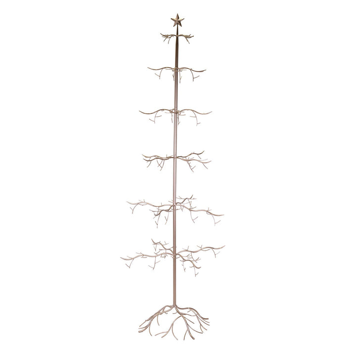 Albero Espositore di Natale in Metallo rame cm 73x73xh200
