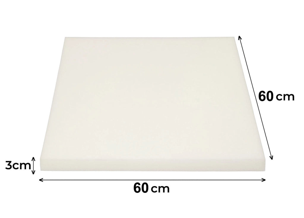 Set Imbottiture Cuscini Materassi Gomma Piuma In Varie Misure Made In Italy - 60x60 - Imbottitura