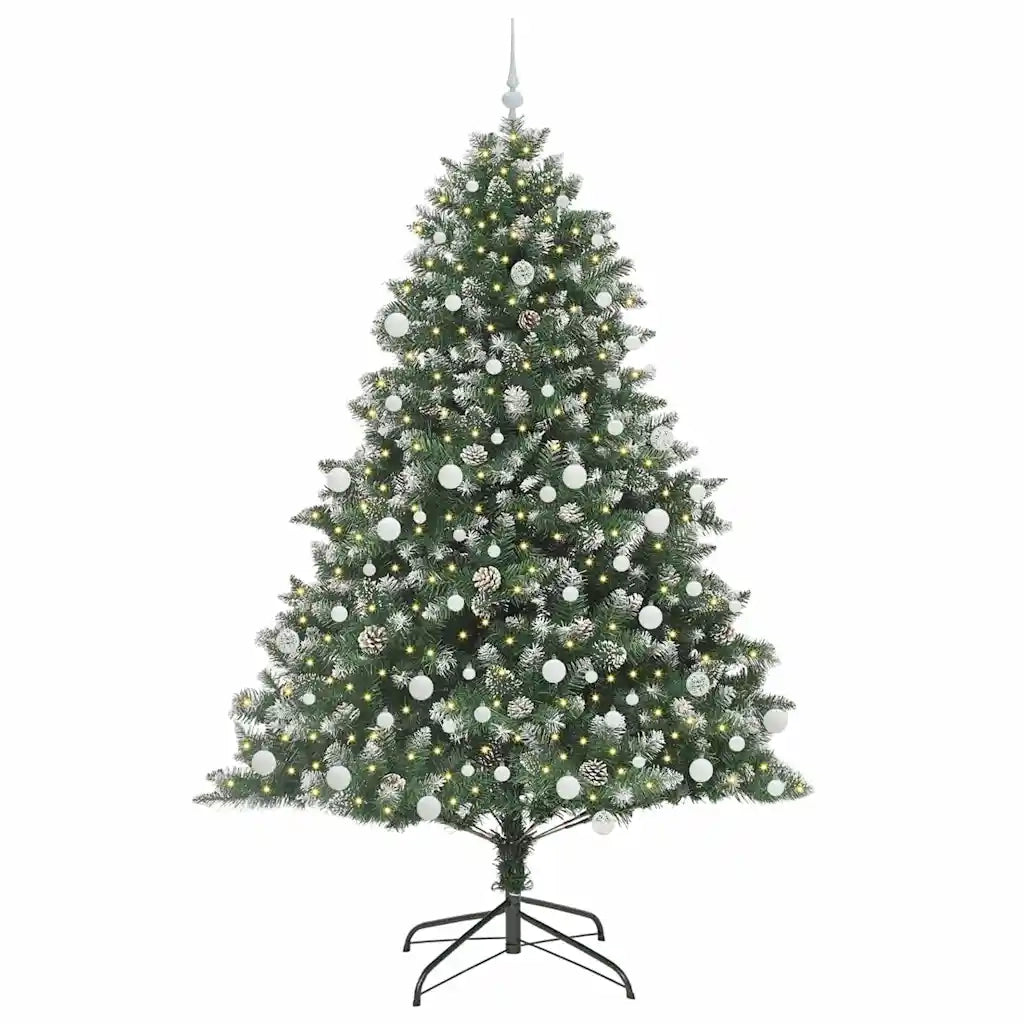 Albero di Natale artificiale con 300 LED Verde 210 cm 3395248