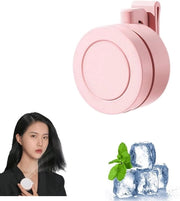 Ventilatore a clip - Mini ventilatore da clip - Portatile - Stil mini - Senza pale - Ventilatore da clip a tre velocità per camicia - Ventilatore da clip mini ciclonico - Adatto per esterno, viaggio e ufficio, sport (rosa)