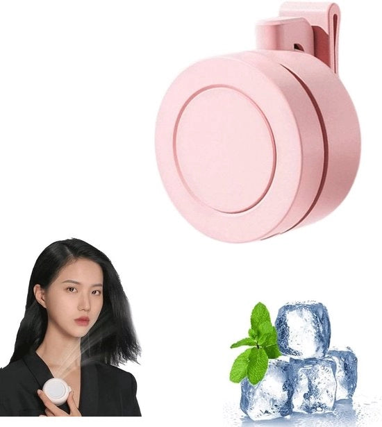 Ventilatore a clip - Mini ventilatore da clip - Portatile - Stil mini - Senza pale - Ventilatore da clip a tre velocità per camicia - Ventilatore da clip mini ciclonico - Adatto per esterno, viaggio e ufficio, sport (rosa)