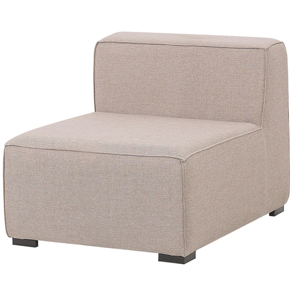 Set divano ad angolo per interni ed esterni Rivestimento in tessuto beige a 7 posti con salotto da giardino ottomana sinistro