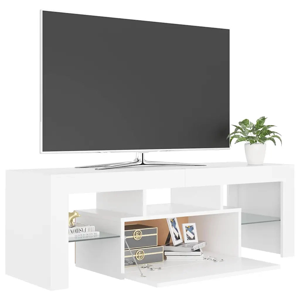 Mobile Porta TV con Luci LED Bianco 120x35x40 cm cod mxl 34040
