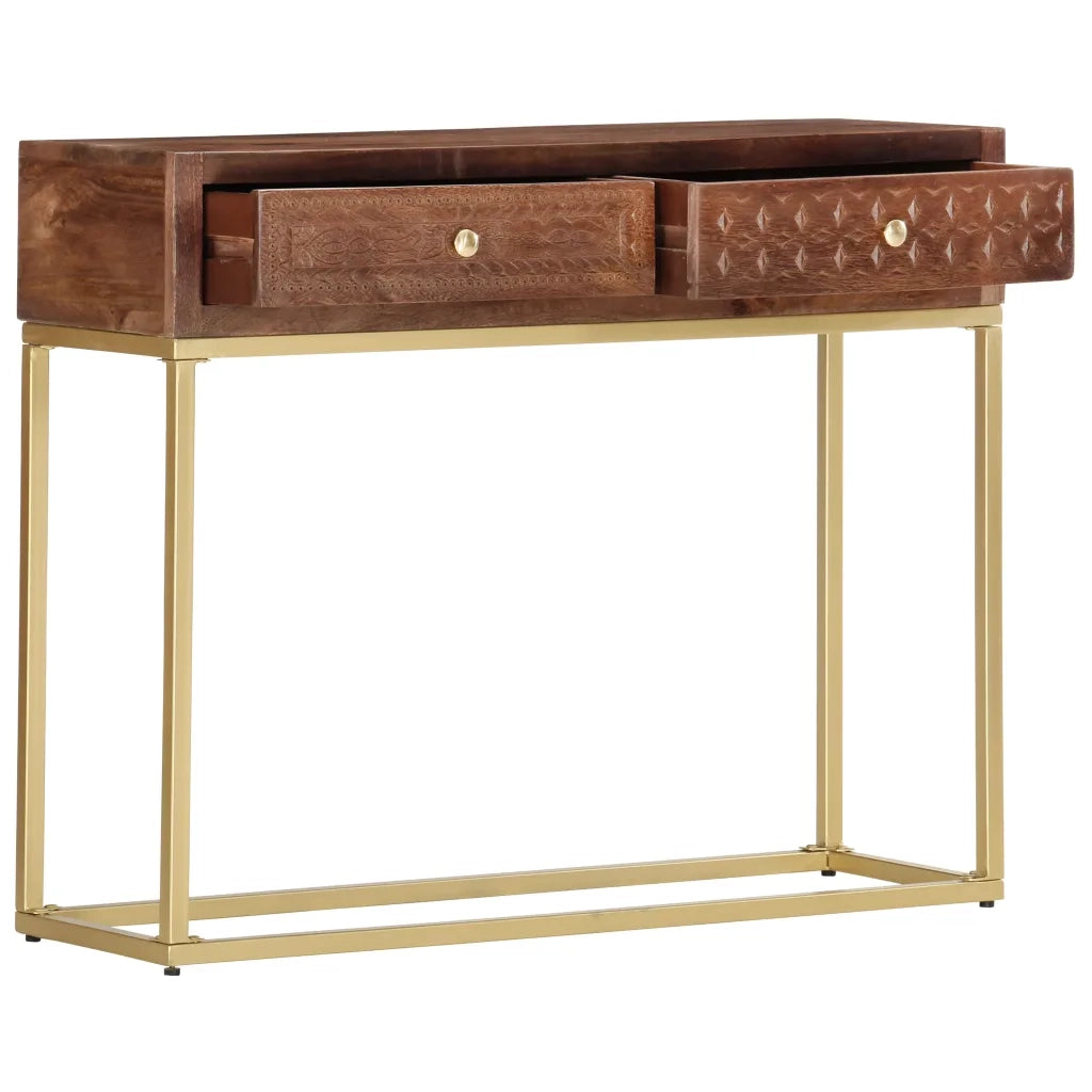 Tavolo Consolle 90x30x75 cm in Legno Massello di Mango 286555