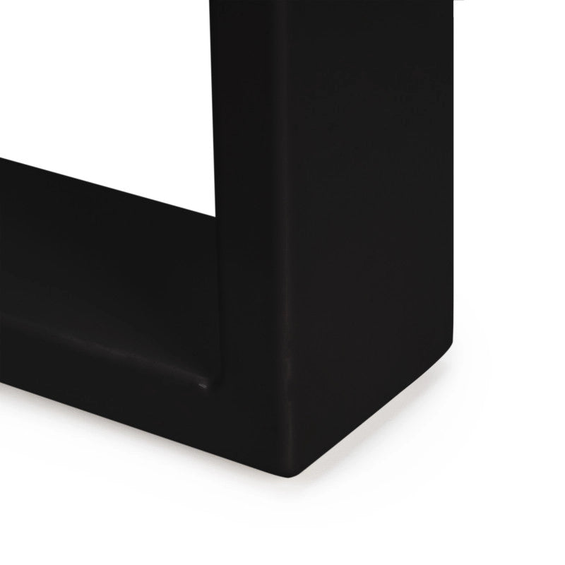 Set di gambe per tavolo rettangolare Square, larghezza 800mm, Acciaio, Verniciato nero