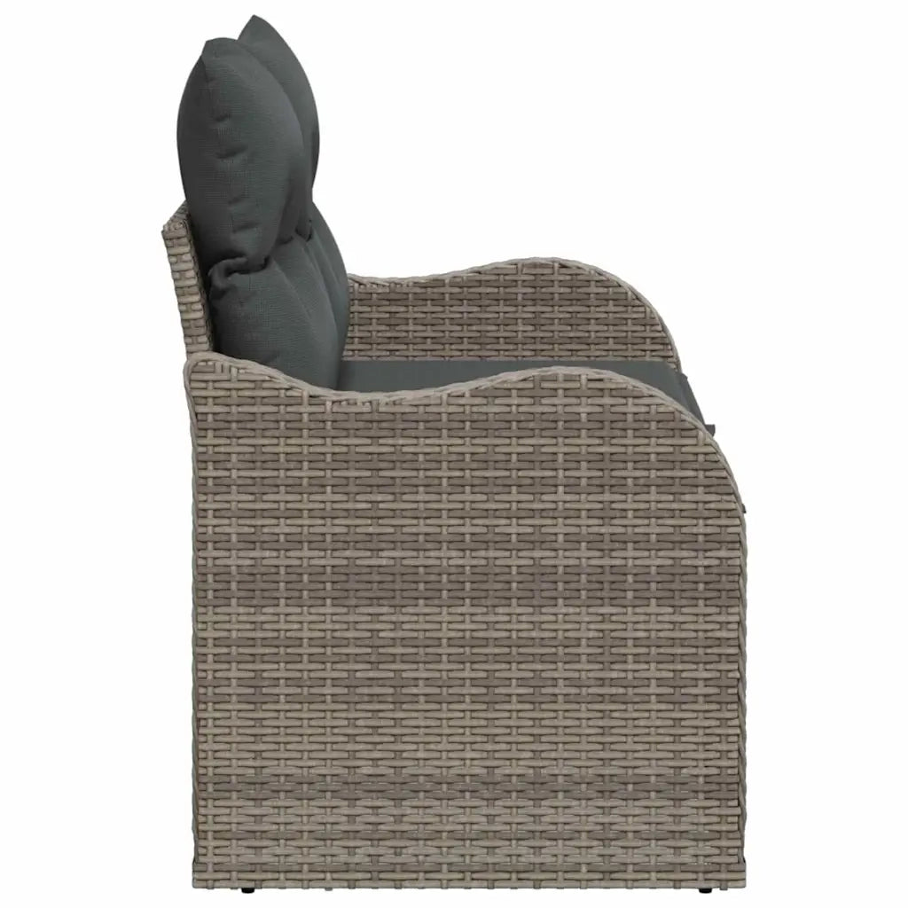 Divano da giardino Grigio 121 x 62 x 69cm polyrattan 42006714