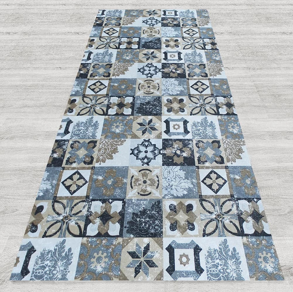 Tappeto passatoia antiscivolo made in Italy diversi modelli 50x100cm - Nero